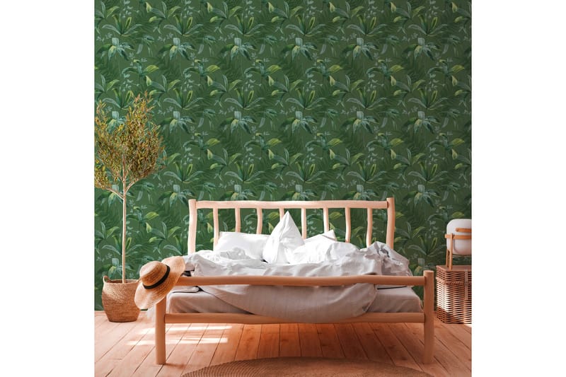 Jungle Tapet Jungle Chic Ovävd Grön - AS Creation - Inredning - Väggdekor - Tapet & tapettillbehör - Mönstrad tapet