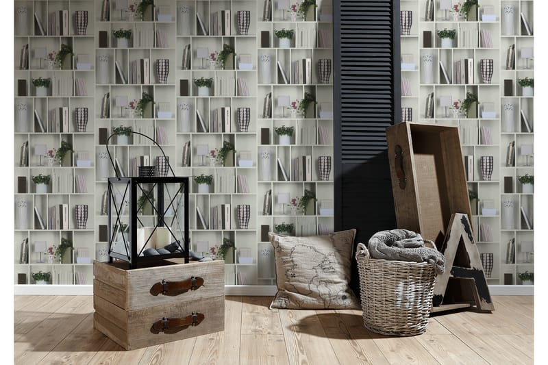 Motif Tapet Authentic Walls Ovävd Vit - AS Creation - Inredning - Väggdekor - Tapet & tapettillbehör - Mönstrad tapet