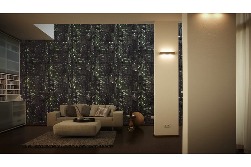 Motif Tapet Day & Night glow in the dark - AS Creation - Inredning - Väggdekor - Tapet & tapettillbehör - Mönstrad tapet