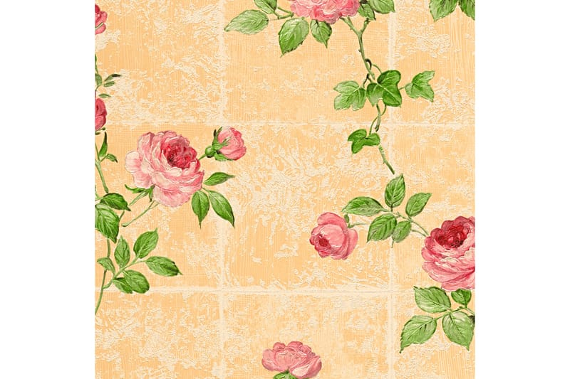Rosas Tapet Château Ovävd Rosa Grön - AS Creation - Inredning - Väggdekor - Tapet & tapettillbehör - Mönstrad tapet