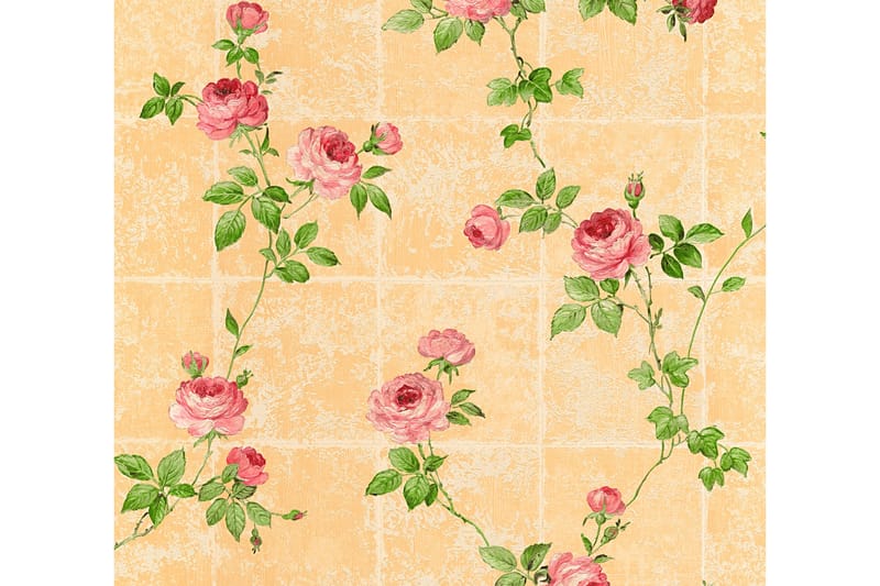 Rosas Tapet Château Ovävd Rosa Grön - AS Creation - Inredning - Väggdekor - Tapet & tapettillbehör - Mönstrad tapet