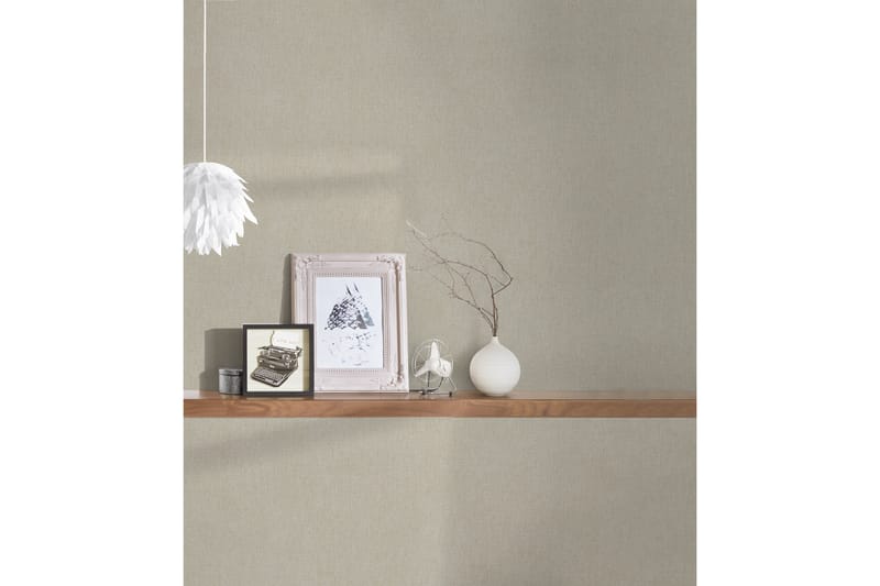 Slät Tapet Alpha Ovävd Beige - AS Creation - Inredning - Väggdekor - Tapet & tapettillbehör - Mönstrad tapet