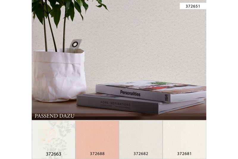 Slät Tapet Blooming Ovävd Cream - AS Creation - Inredning - Väggdekor - Tapet & tapettillbehör - Mönstrad tapet