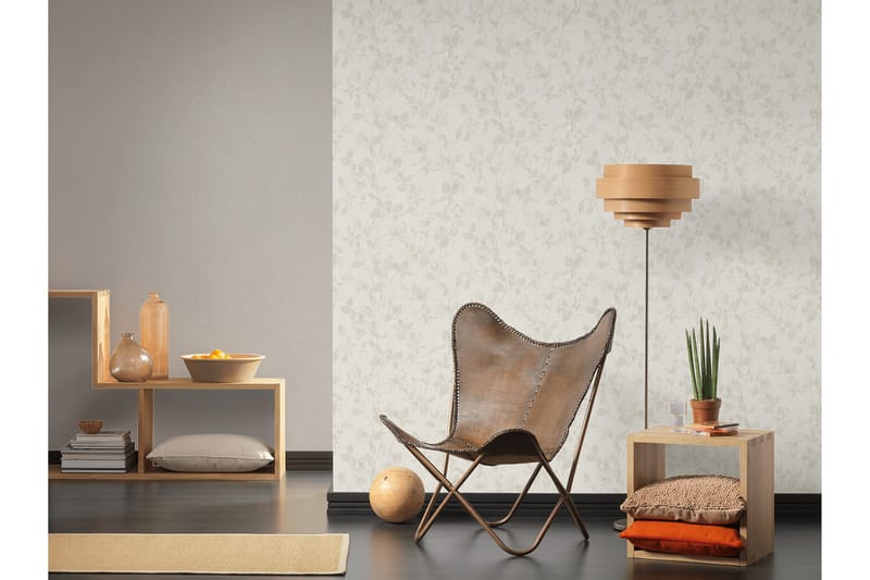 Slät Tapet Hygge Ovävd Beige - AS Creation - Inredning - Väggdekor - Tapet & tapettillbehör - Mönstrad tapet