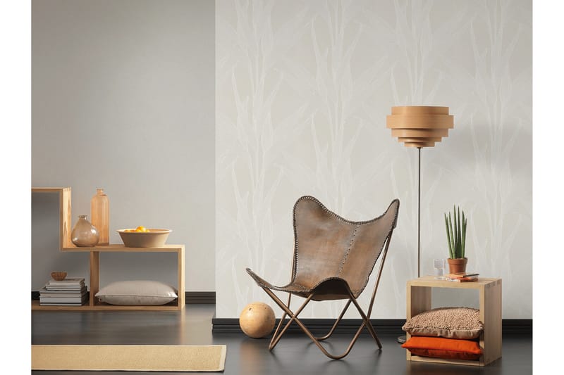 Slät Tapet Hygge Ovävd Cream Beige - AS Creation - Inredning - Väggdekor - Tapet & tapettillbehör - Mönstrad tapet