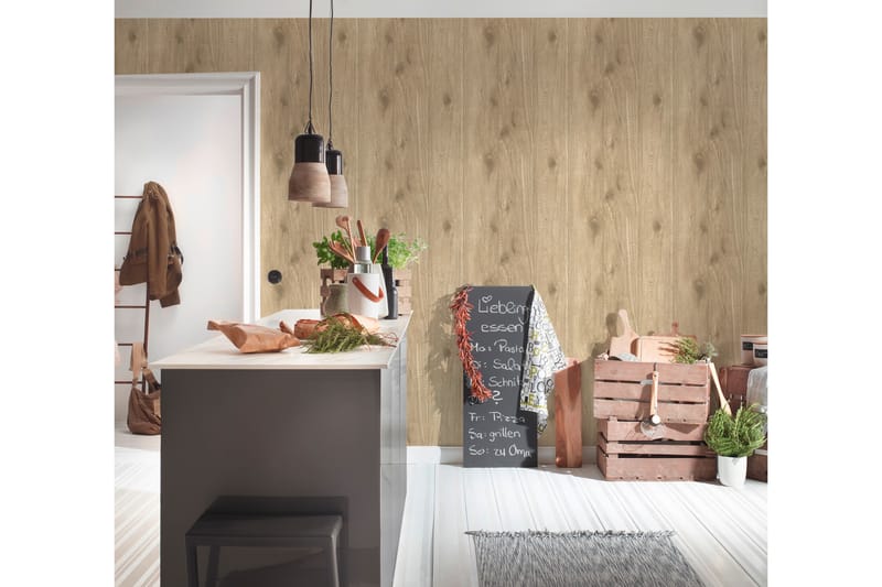 Wood effect Tapet Authentic Walls Ovävd - AS Creation - Inredning - Väggdekor - Tapet & tapettillbehör - Mönstrad tapet