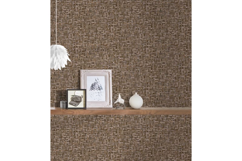 Wood effect Tapet Jungle Chic Ovävd Brun - AS Creation - Inredning - Väggdekor - Tapet & tapettillbehör - Mönstrad tapet