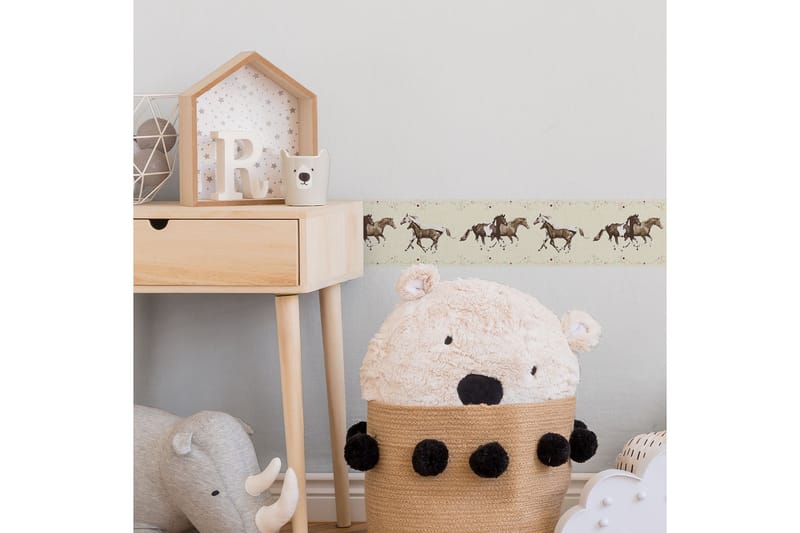 Border Little Stars Ovävd Cream Brun Lila - AS Creation - Inredning - Väggdekor - Tapet & tapettillbehör - Tapettillbehör - Tapetbård
