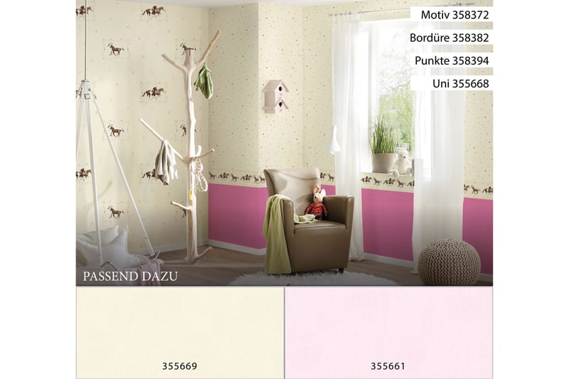 Border Little Stars Ovävd Cream Brun Lila - AS Creation - Inredning - Väggdekor - Tapet & tapettillbehör - Tapettillbehör - Tapetbård