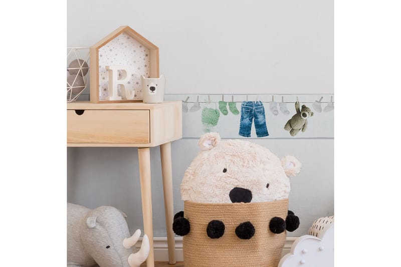 Border Little Stars Ovävd Grön Cream Vit - AS Creation - Inredning - Väggdekor - Tapet & tapettillbehör - Tapettillbehör - Tapetbård