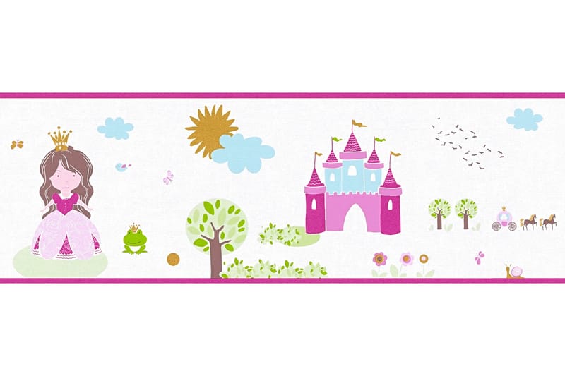 Border Little Stars Ovävd Rosa Vit Pink - AS Creation - Inredning - Väggdekor - Tapet & tapettillbehör - Tapettillbehör - Tapetbård