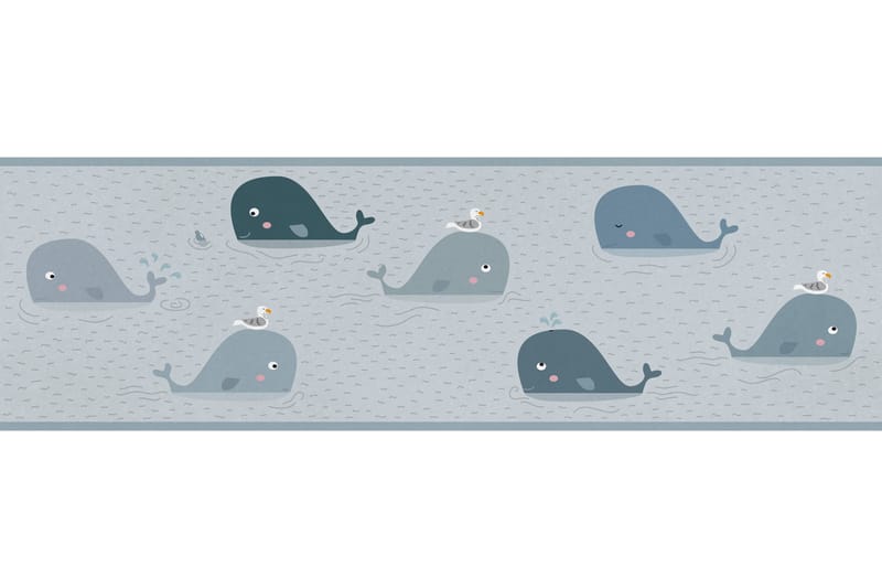 Självhäftande border Floating Friends Grå - AS Creation - Inredning - Väggdekor - Tapet & tapettillbehör - Tapettillbehör - Tapetbård