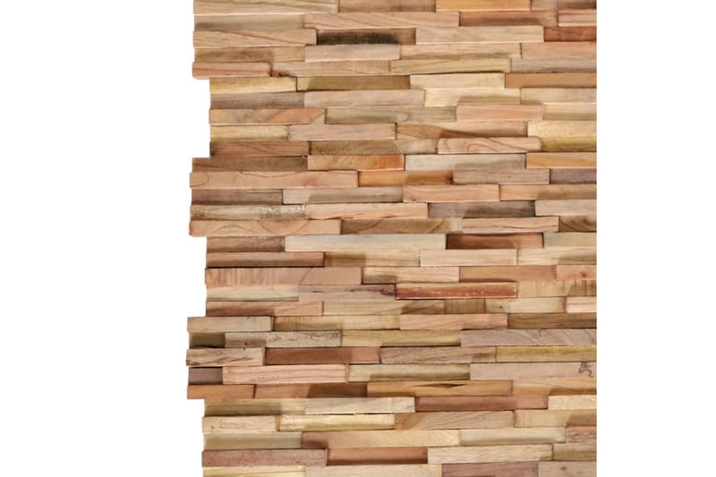 Väggbeklädnad 3D 10 st 1,08 m² massiv teak - Brun - Inredning - Väggdekor