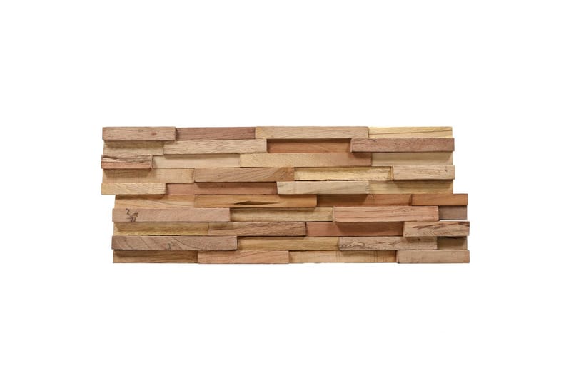 Väggbeklädnad 3D 10 st 1,08 m² massiv teak - Brun - Inredning - Väggdekor