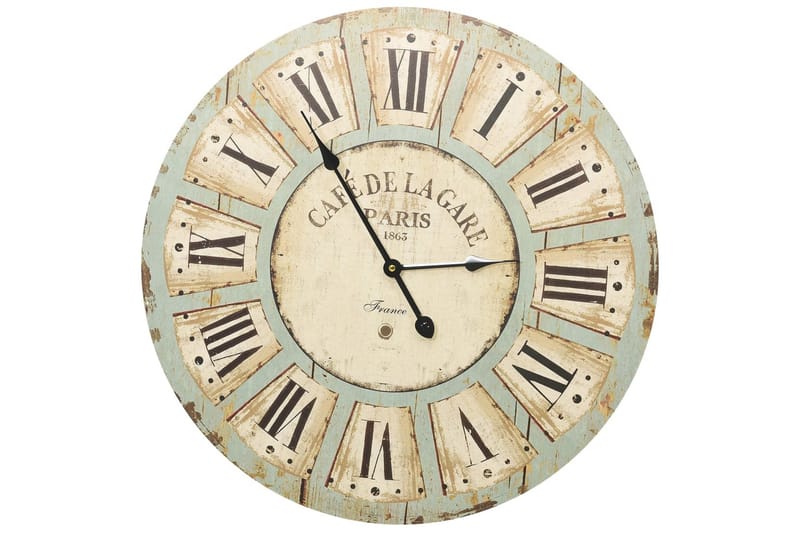 Väggklocka flerfärgad 60 cm MDF - Flerfärgad - Inredning - Väggdekor - Väggklocka & väggur