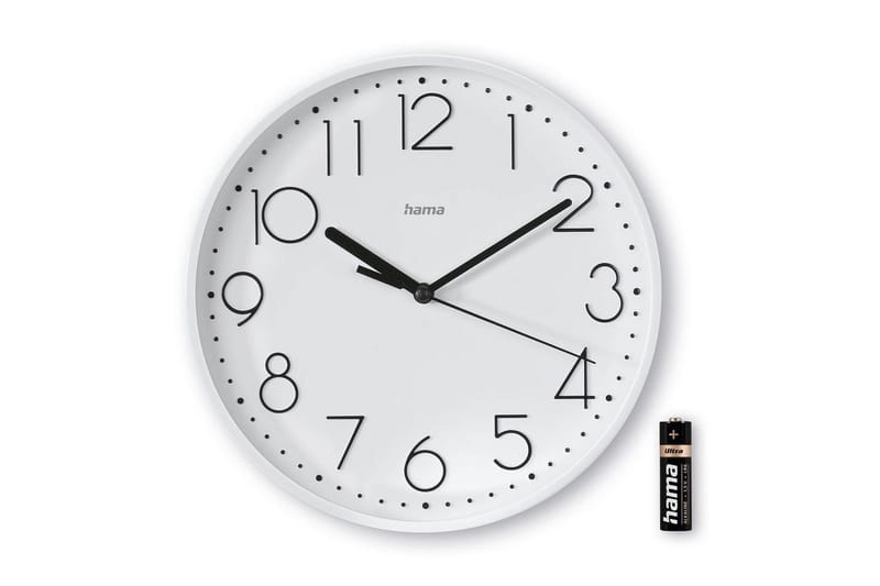 Väggklocka Hama Salina 22 cm - Vit - Inredning - Väggdekor - Väggklocka & väggur