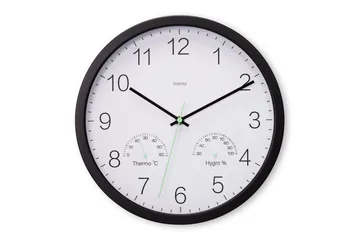 Väggklocka Hama Santorini 30 cm Svart - Svart - Inredning - Väggdekor - Väggklocka & väggur