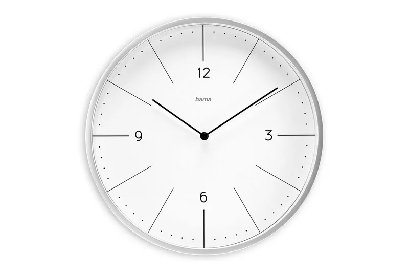 Väggklocka Hama Sardinia 30 cm Grå, Vit