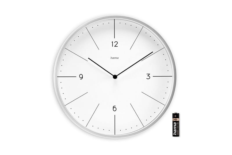 Väggklocka Hama Sardinia 30 cm Grå - Vit - Inredning - Väggdekor - Väggklocka & väggur