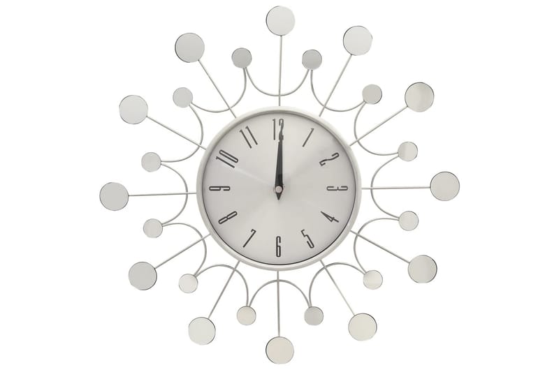 Väggklocka silver 40 cm metall - Silver - Inredning - Väggdekor - Väggklocka & väggur