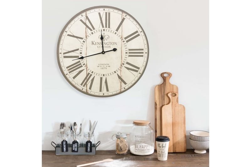 Väggklocka vintage London 60 cm - Flerfärgad - Inredning - Väggdekor - Väggklocka & väggur