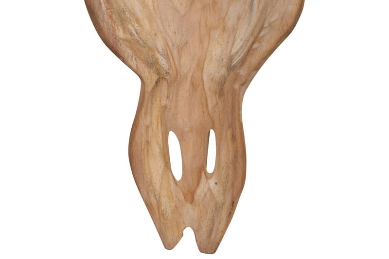 Väggmonterat tjurhuvud teak 69x6x60 cm - Brun - Inredning - Väggdekor