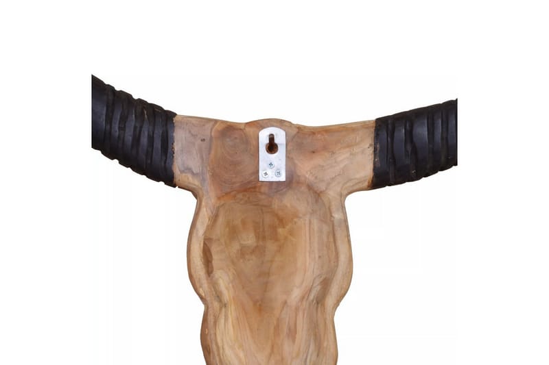 Väggmonterat tjurhuvud teak 69x6x60 cm - Brun - Inredning - Väggdekor