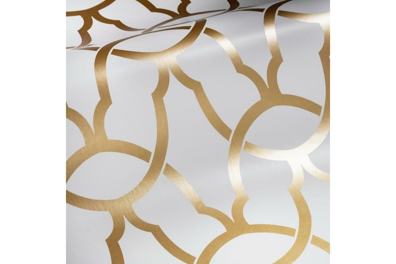 Trellis Gold Limma&Ta Bort Klistermärke Tapet - Wall stickers