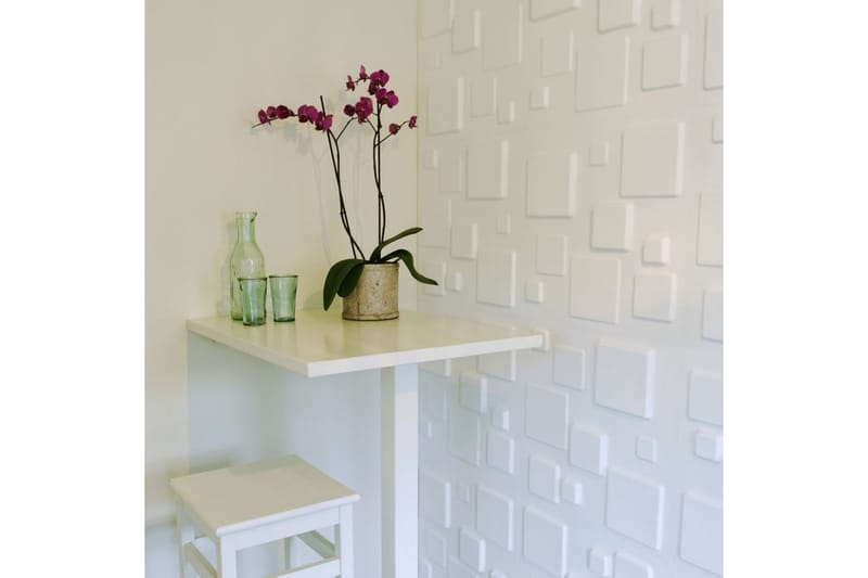 WallArt 3D Väggpaneler 24 st GA-WA09 fyrkantig - Vit - Inredning - Väggdekor
