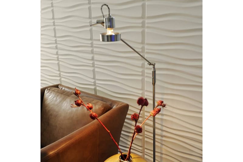 WallArt 3D Väggpaneler 24 st GA-WA14 flödande - Vit - Inredning - Väggdekor