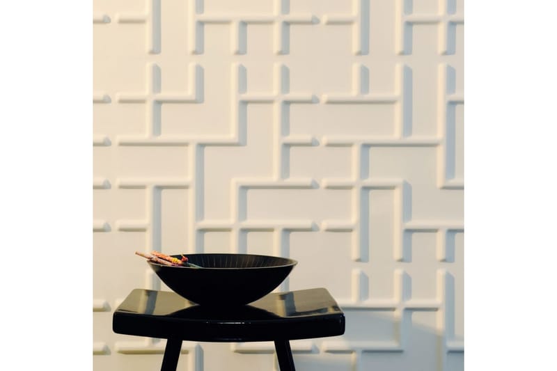 WallArt 3D Väggpaneler 24 st GA-WA16 tetris - Vit - Inredning - Väggdekor