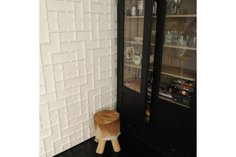 WallArt 3D Väggpaneler 24 st GA-WA16 tetris - Vit - Inredning - Väggdekor