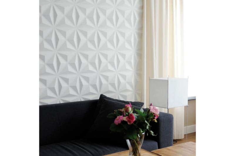 WallArt 3D Väggpaneler 24 st GA-WA17 cullinans - Vit - Inredning - Väggdekor