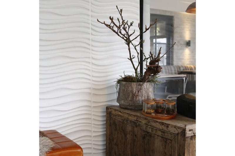 WallArt 3D Väggpaneler 24 st GA-WA22 maxwell - Vit - Inredning - Väggdekor