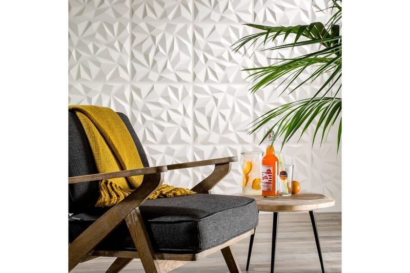 WallArt Väggpanel 3D 24 st GA-WA27 Puck - Vit - Inredning - Väggdekor