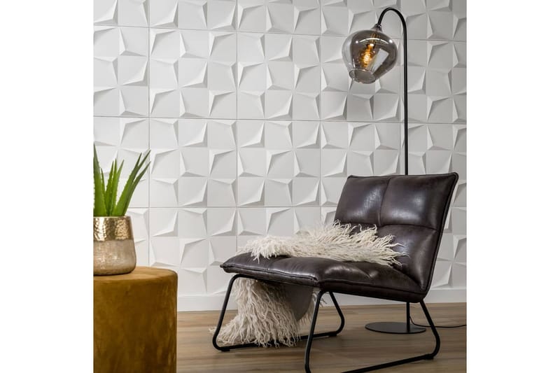 WallArt Väggpanel 3D Beau 24 st GA-WA28 - Vit - Inredning - Väggdekor