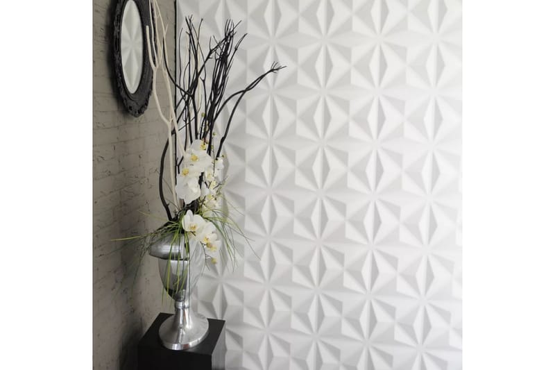 WallArt Väggpanel 3D Cullinans 12 st GA-WA17 - Vit - Inredning - Väggdekor
