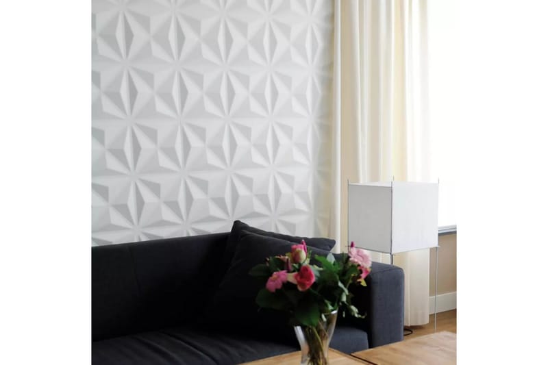 WallArt Väggpanel 3D Cullinans 12 st GA-WA17 - Vit - Inredning - Väggdekor