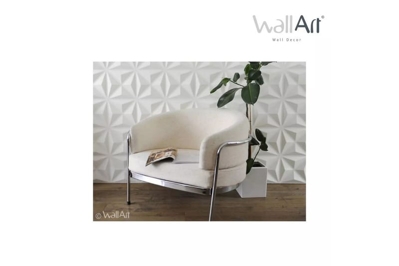 WallArt Väggpanel 3D Cullinans 12 st GA-WA17 - Vit - Inredning - Väggdekor