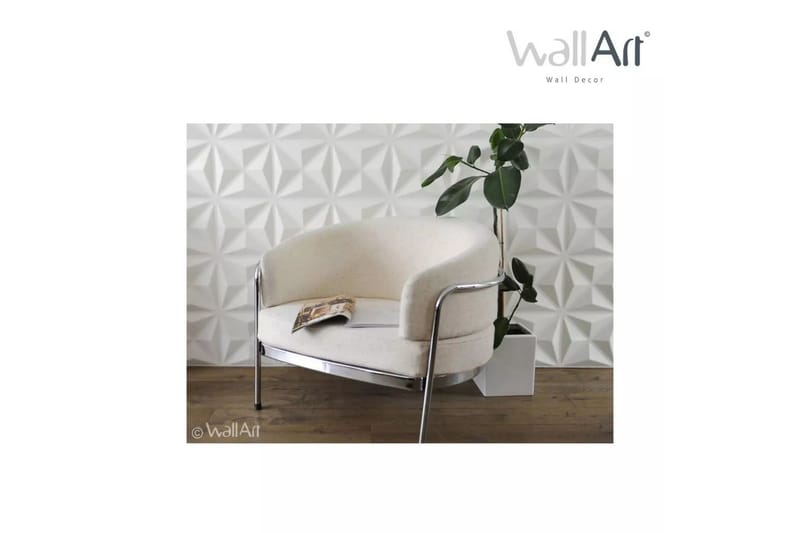 WallArt Väggpanel 3D Cullinans 12 st GA-WA17 - Vit - Väggskivor - Väggdekor