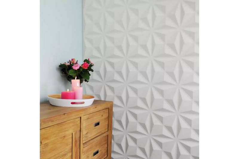 WallArt Väggpanel 3D Cullinans 12 st GA-WA17 - Vit - Inredning - Väggdekor