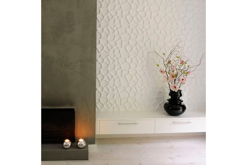 WallArt Väggpanel 3D Gaps 12 st GA-WA01 - Vit - Inredning - Väggdekor