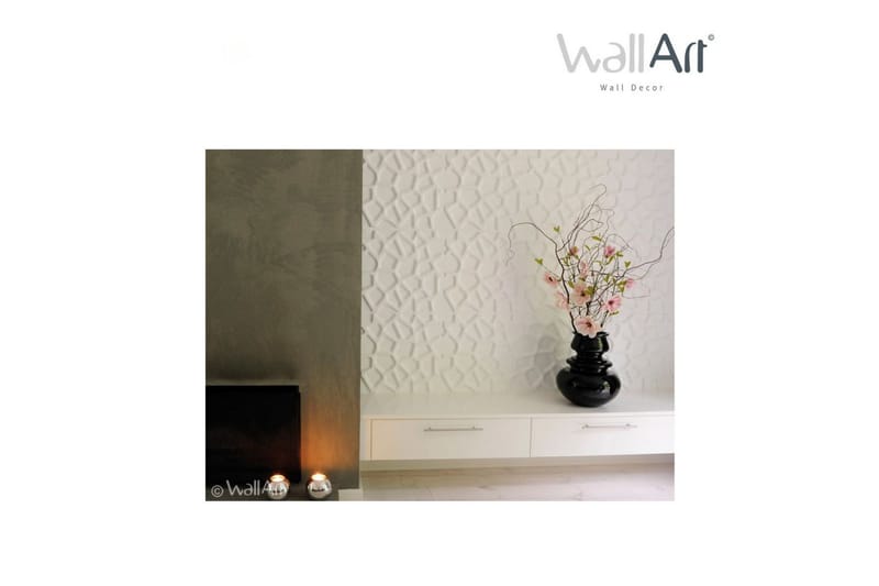 WallArt Väggpanel 3D Gaps 12 st GA-WA01 - Vit - Inredning - Väggdekor