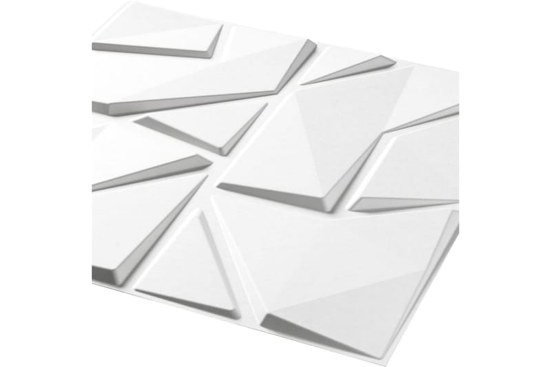 WallArt Väggpanel 3D Liam 12 st GA-WA31 - Vit - Inredning - Väggdekor