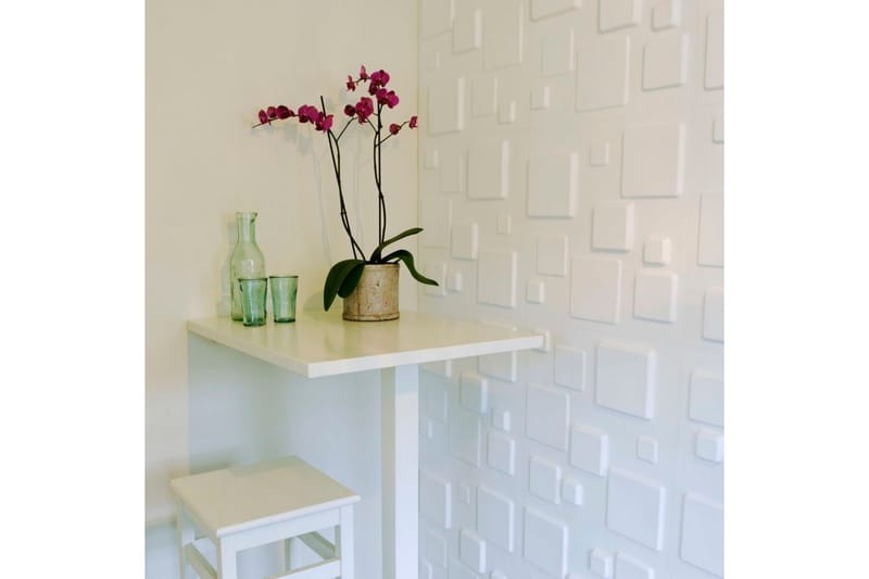 WallArt Väggpanel 3D Squares 12 st GA-WA09 - Vit - Inredning - Väggdekor