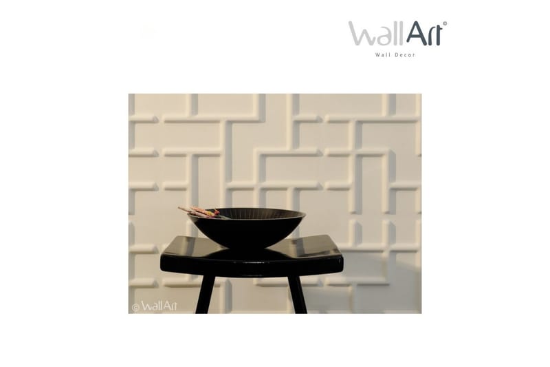 WallArt Väggpanel 3D Tetris 12 st GA-WA16 - Vit - Inredning - Väggdekor