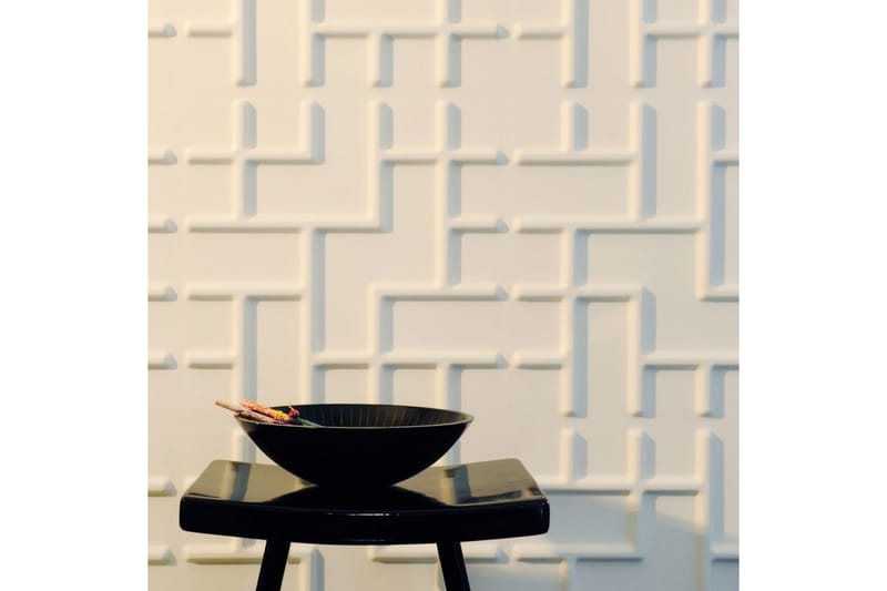 WallArt Väggpanel 3D Tetris 12 st GA-WA16 - Vit - Inredning - Väggdekor