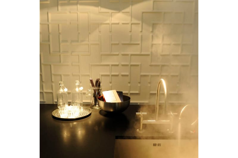 WallArt Väggpanel 3D Tetris 12 st GA-WA16 - Vit - Inredning - Väggdekor