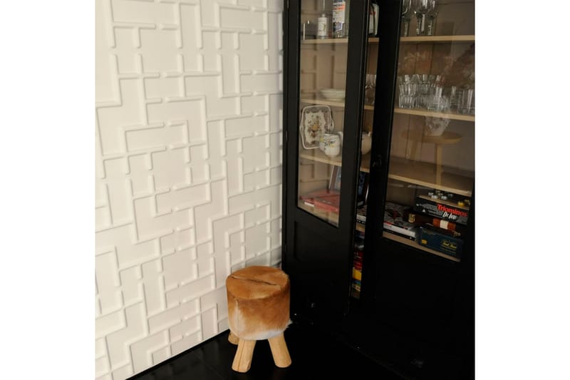 WallArt Väggpanel 3D Tetris 12 st GA-WA16 - Vit - Inredning - Väggdekor