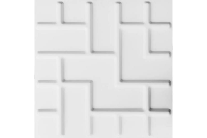 WallArt Väggpanel 3D Tetris 12 st GA-WA16 - Vit - Inredning - Väggdekor